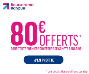 Boursorama vous offre 80€